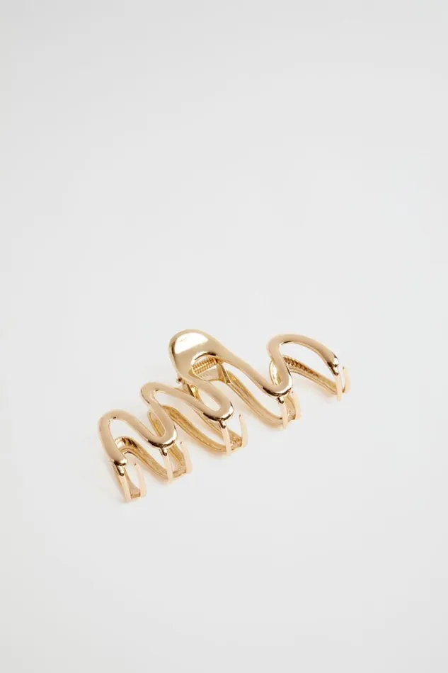 Seed Heritage Hair Accessories Metal Wave Claw Gold 8211 Woman