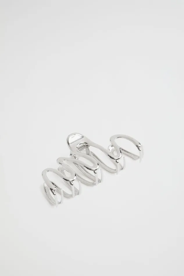 Seed Heritage Hair Accessories Metal Wave Claw Silver 8211 Woman