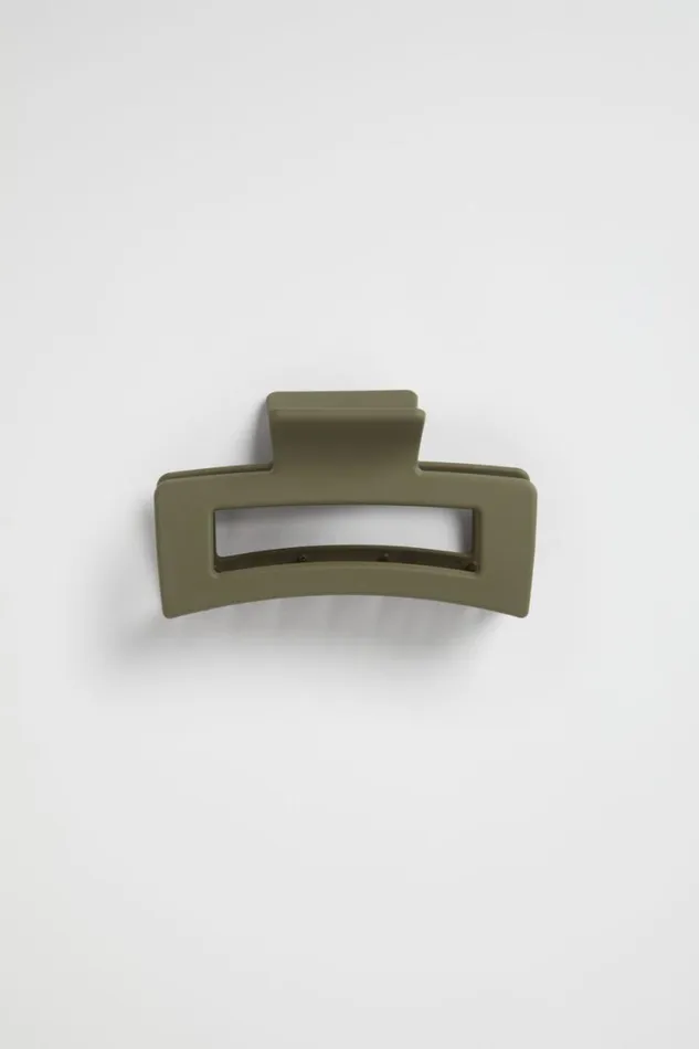 Seed Heritage Hair Accessories Rectangle Hair Claw Smokey Olive 8211 Woman