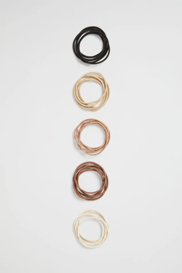 Seed Heritage Hair Accessories Skinny Hair Tie Pack Brown 8211 Woman