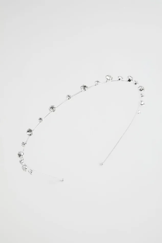 Seed Heritage Hair Accessories Stationed Jewel Headband Silver 8211 Woman