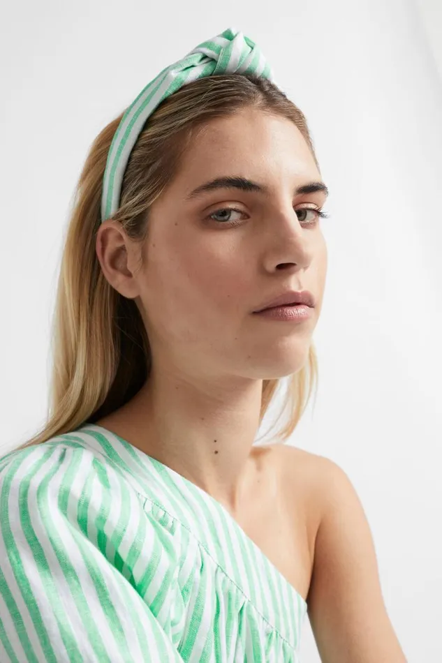 Seed Heritage Hair Accessories Stripe Knot Headband Key Lime Stripe 8211 Woman