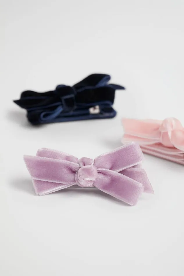 Seed Heritage Hair Accessories Velvet Bow Duck Clips Multi 8211 Girl