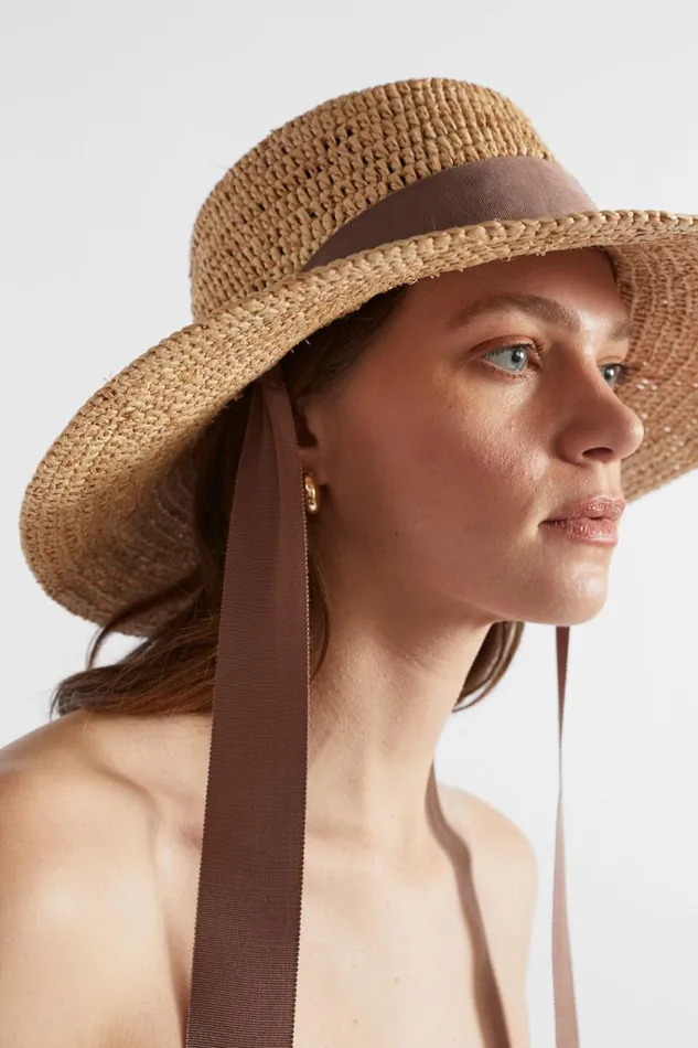Seed Heritage Hats and Gloves Raffia Bucket Hat Natural 8211 Woman