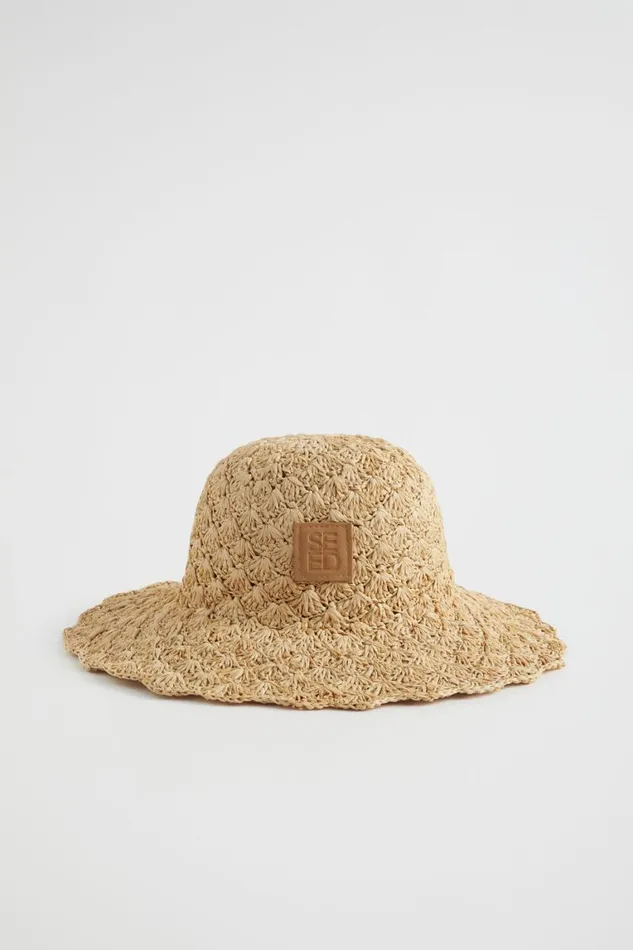 Seed Heritage Hats and Gloves Scallop Textured Bucket Hat Natural 8211 Woman Seed Heritage Hats and Gloves Scallop Textured Bucket Hat Natural 8211 Woman
