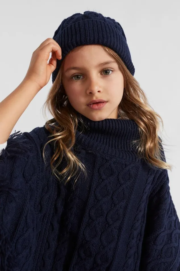 Seed Heritage Hats Beanies and Caps Cable Knit Beanie Midnight Blue 8211 Girl
