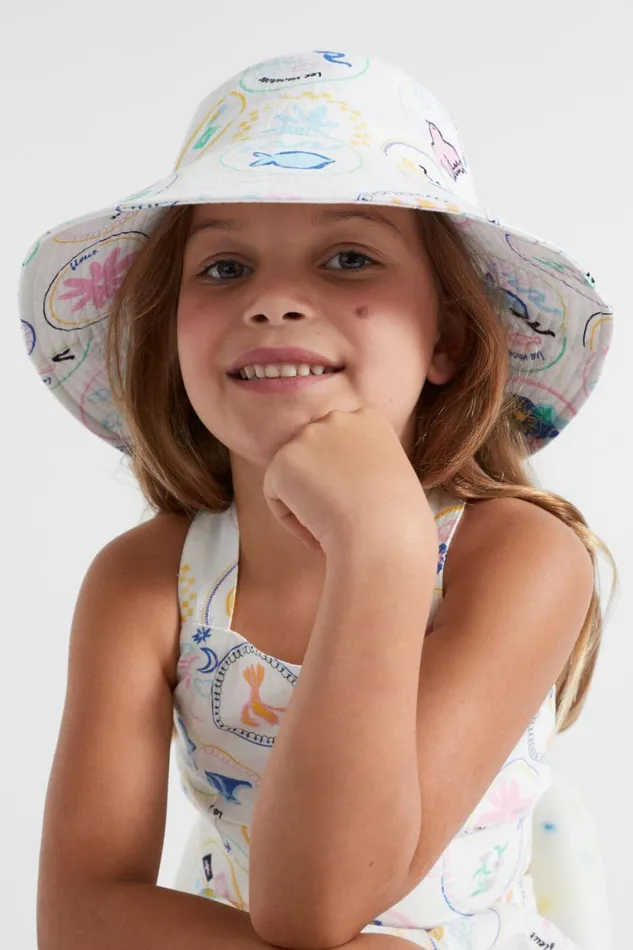 Seed Heritage Hats Beanies and Caps La Mer Wide Brim Bucket Hat Multi 8211 Girl