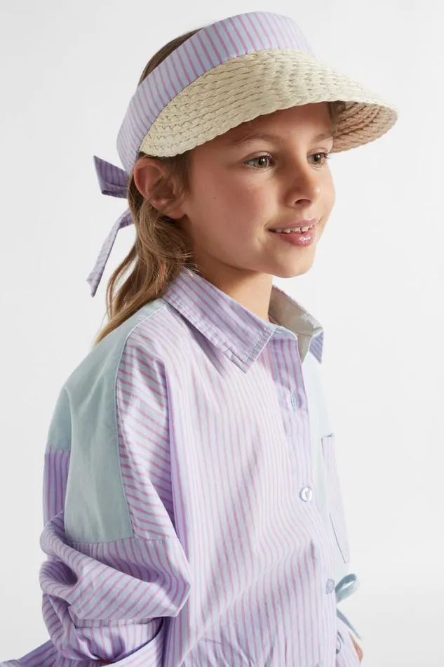 Seed Heritage Hats Beanies and Caps Poplin Stripe Visor Multi 8211 Girl