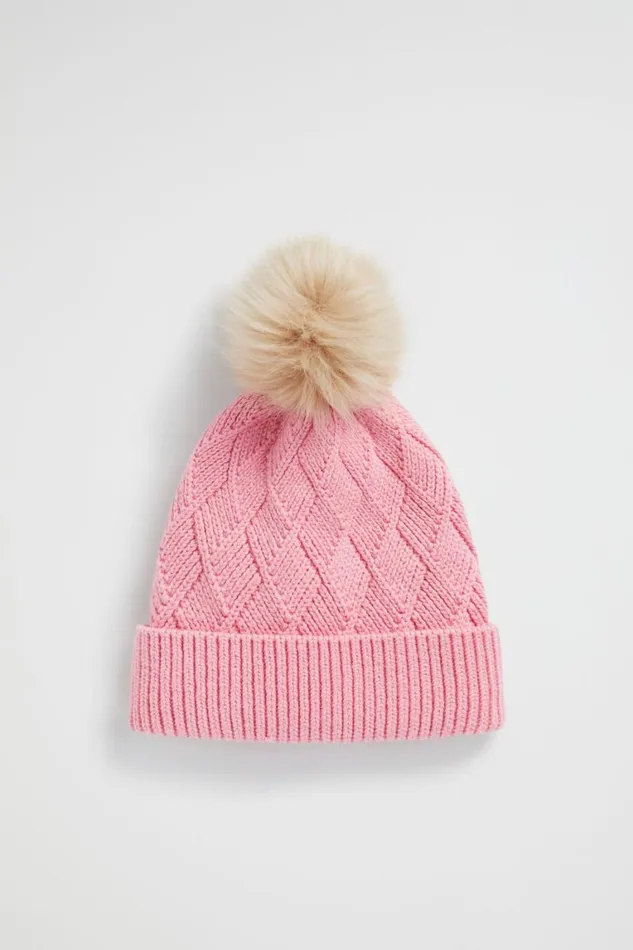 Seed Heritage Hats Beanies and Caps Twisted Cable Beanie Camelia 8211 Girl