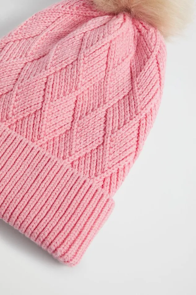 Seed Heritage Hats Beanies and Caps Twisted Cable Beanie Camelia 8211 Girl