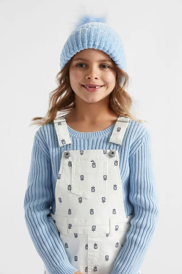 Seed Heritage Hats Beanies and Caps Velvet Chenille Beanie Pale Blue 8211 Girl