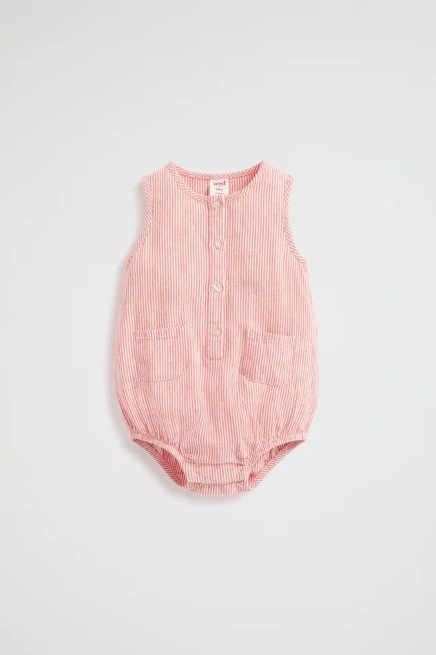 Seed Heritage Jumpsuits and Overalls Stripe Romper Strawberry 8211 Newborn Seed Heritage Jumpsuits and Overalls Stripe Romper Strawberry 8211 Newborn
