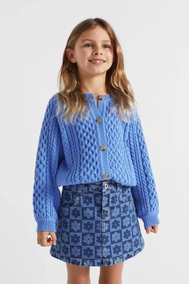 Seed Heritage Knitwear and Sweaters Cable Knit Cardi Soft Cobalt 8211 Girl Seed Heritage Knitwear and Sweaters Cable Knit Cardi Soft Cobalt 8211 Girl
