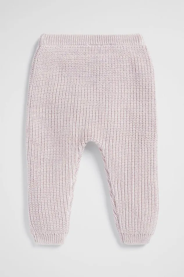 Seed Heritage Knitwear and Sweaters Mixy Knit Legging Pale Orchid 8211 Newborn