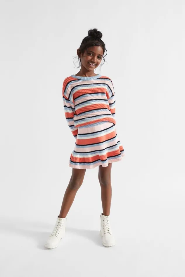 Seed Heritage Knitwear and Sweaters Rib Knit Skirt Multi 8211 Girl