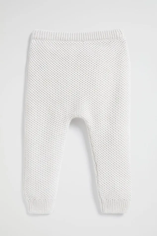Seed Heritage Knitwear and Sweaters Textured Knit Legging Snow Marle 8211 Newborn