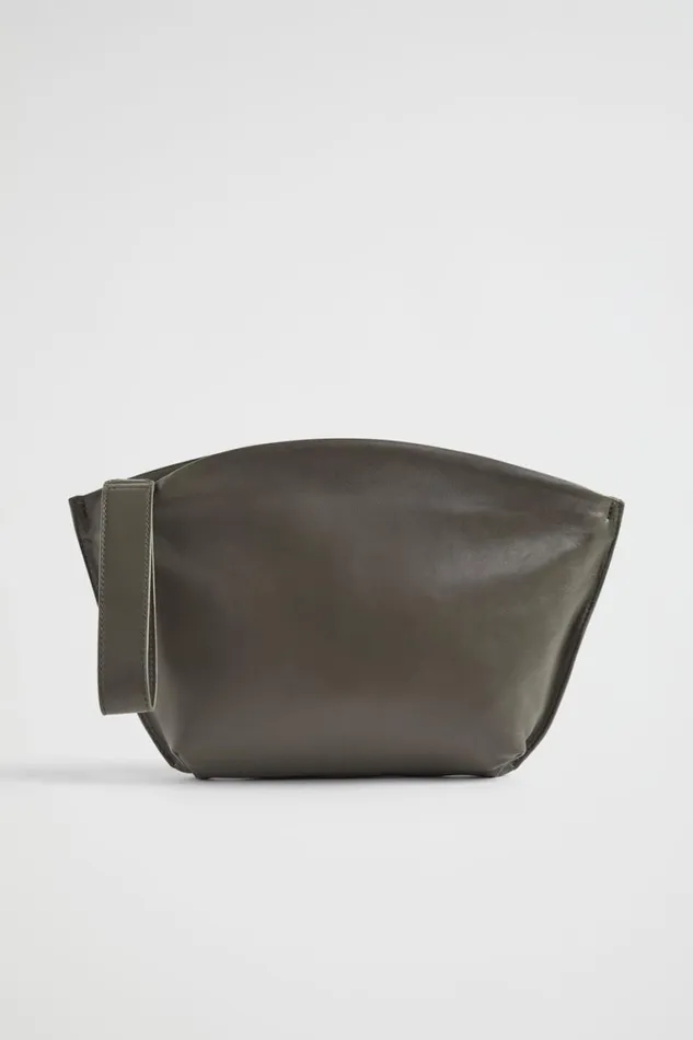 Seed Heritage Leather Bags Leather Crescent Clutch Olive 8211 Woman
