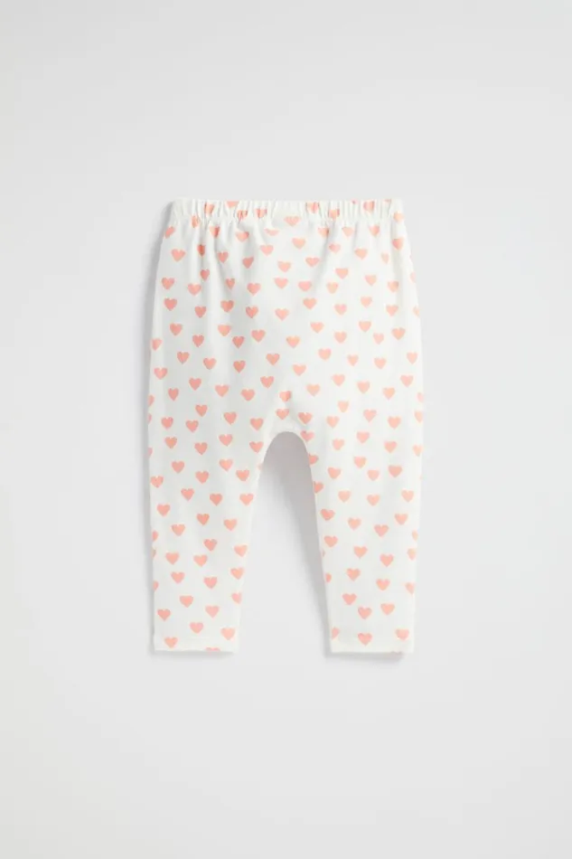 Seed Heritage Leggings and Pants Hearts Legging Bright Peach 8211 Newborn