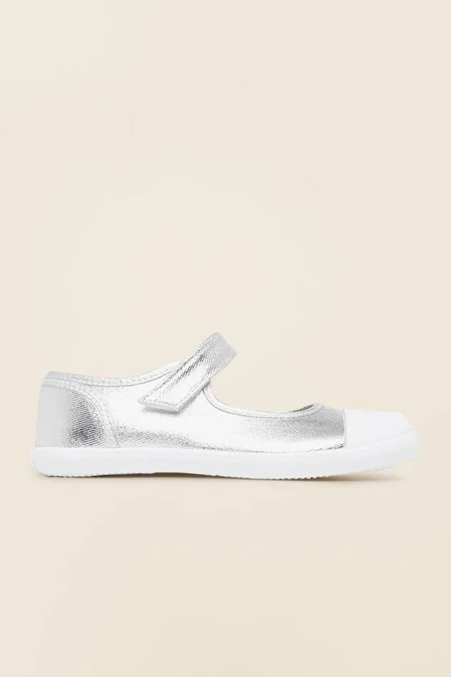 Seed Heritage Mary Janes Mary Jane Canvas Shoes Silver 8211 Girl
