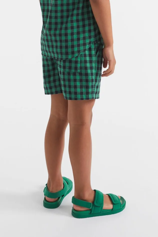 Seed Heritage Occasion Check Short Palm Green 8211 Boy