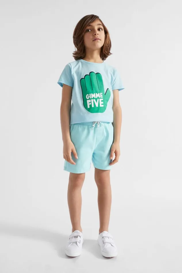 Seed Heritage Occasion Core Logo Short Ocean Blue 8211 Boy