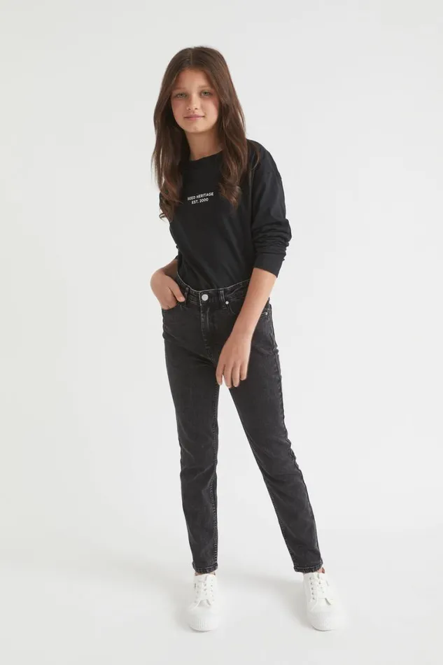 Seed Heritage Pants Core Jean Washed Black 8211 Teen Girl
