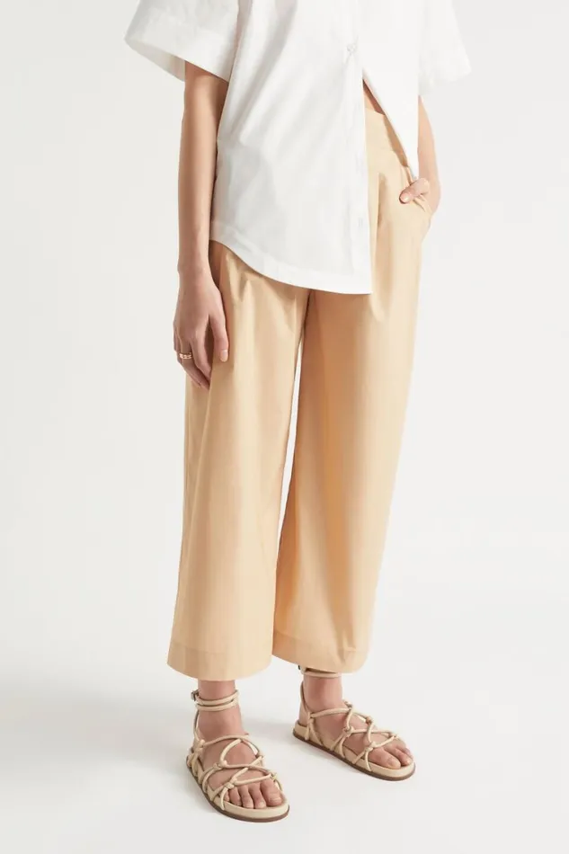 Seed Heritage Pants Cotton Pleat Front Pant Light Chestnut 8211 Woman
