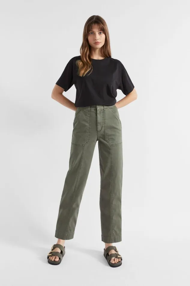 Seed Heritage Pants Cotton Twill Pant Smokey Olive 8211 Woman