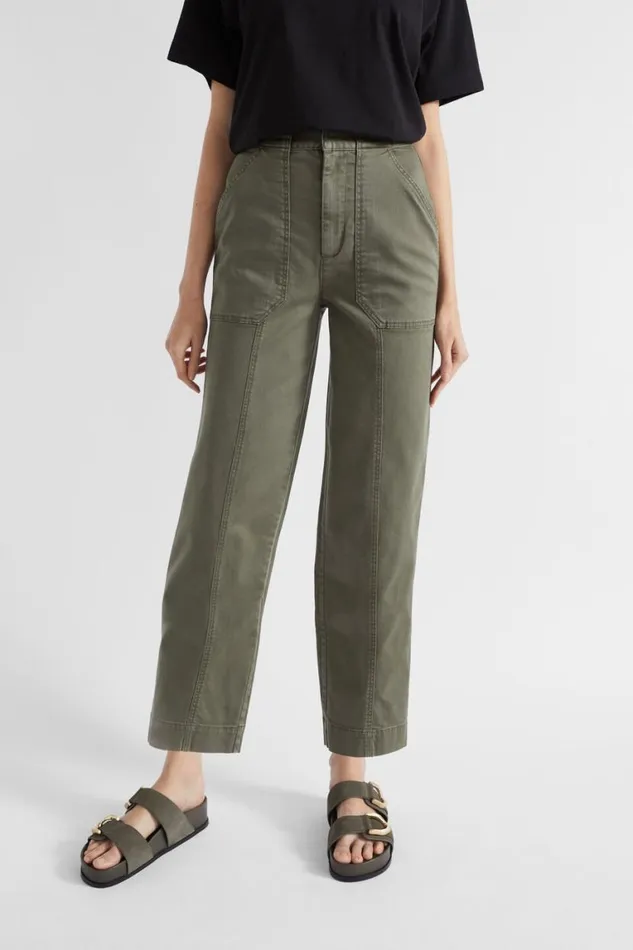 Seed Heritage Pants Cotton Twill Pant Smokey Olive 8211 Woman