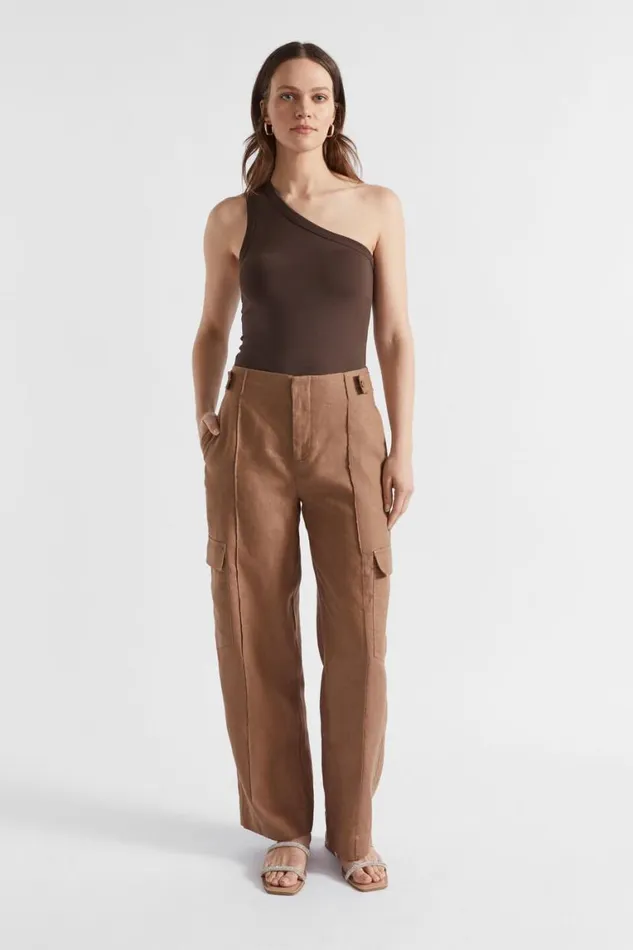 Seed Heritage Pants Linen Cargo Pant Woodland 8211 Woman