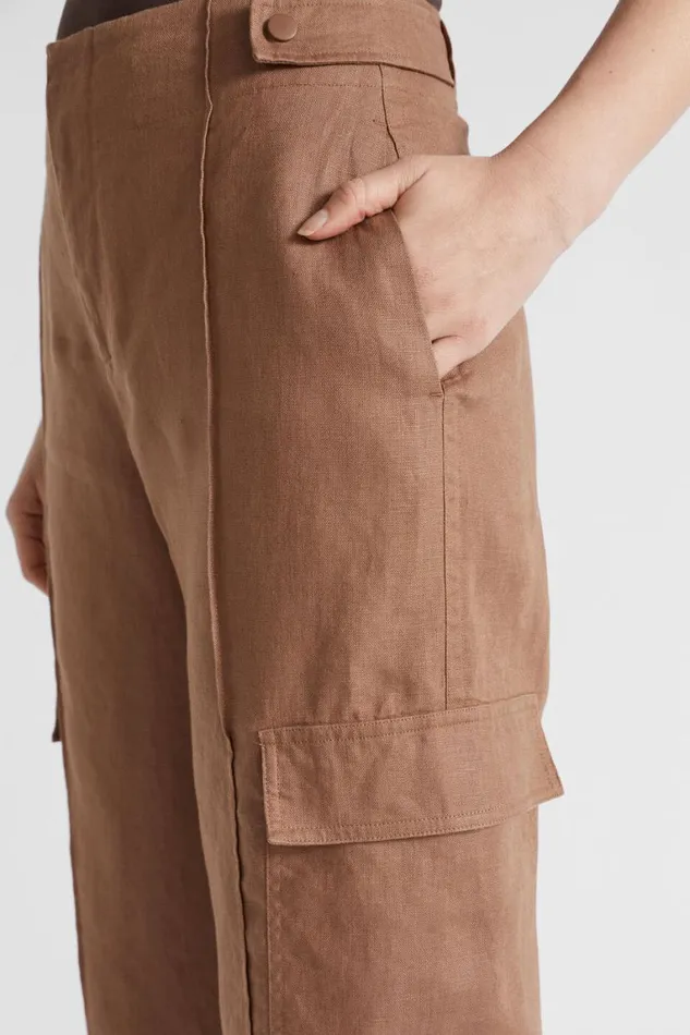 Seed Heritage Pants Linen Cargo Pant Woodland 8211 Woman