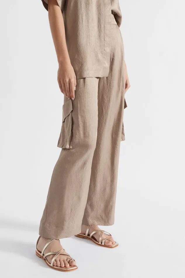 Seed Heritage Pants Satin Cargo Pant Cookie 8211 Woman