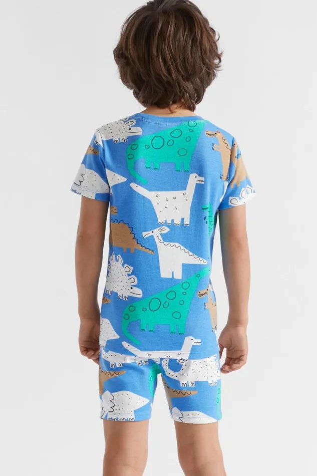 Seed Heritage Pyjamas and Sleepwear Dino Yardage Pyjama Harbour Blue 8211 Boy
