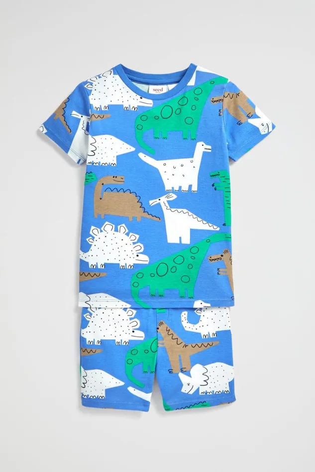 Seed Heritage Pyjamas and Sleepwear Dino Yardage Pyjama Harbour Blue 8211 Boy