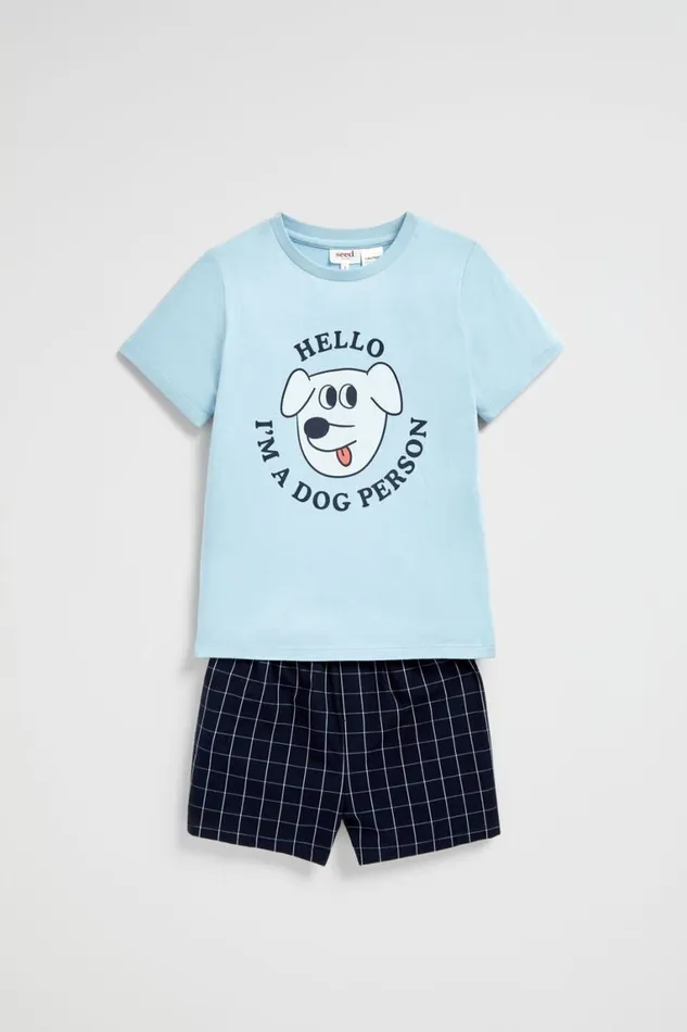 Seed Heritage Pyjamas and Sleepwear Dog Pyjama Pale Blue 8211 Boy