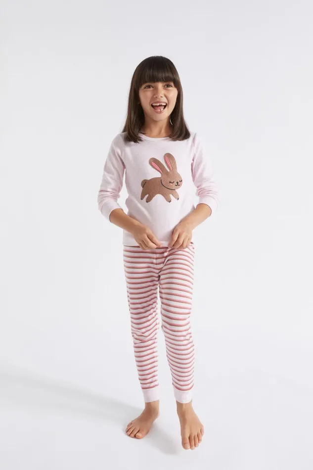 Seed Heritage Pyjamas and Sleepwear Embroidered Bunny Pyjama Rose Marle 8211 Girl