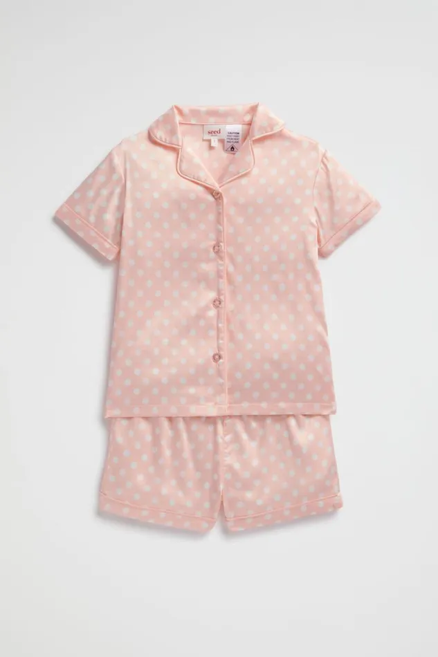 Seed Heritage Pyjamas and Sleepwear Polka Dot Sleep Set Dusty Rose 8211 Girl