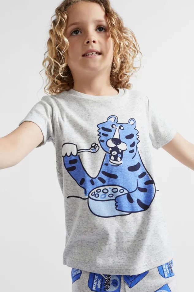 Seed Heritage Pyjamas and Sleepwear Tiger Pyjama Cloudy Marle 8211 Boy