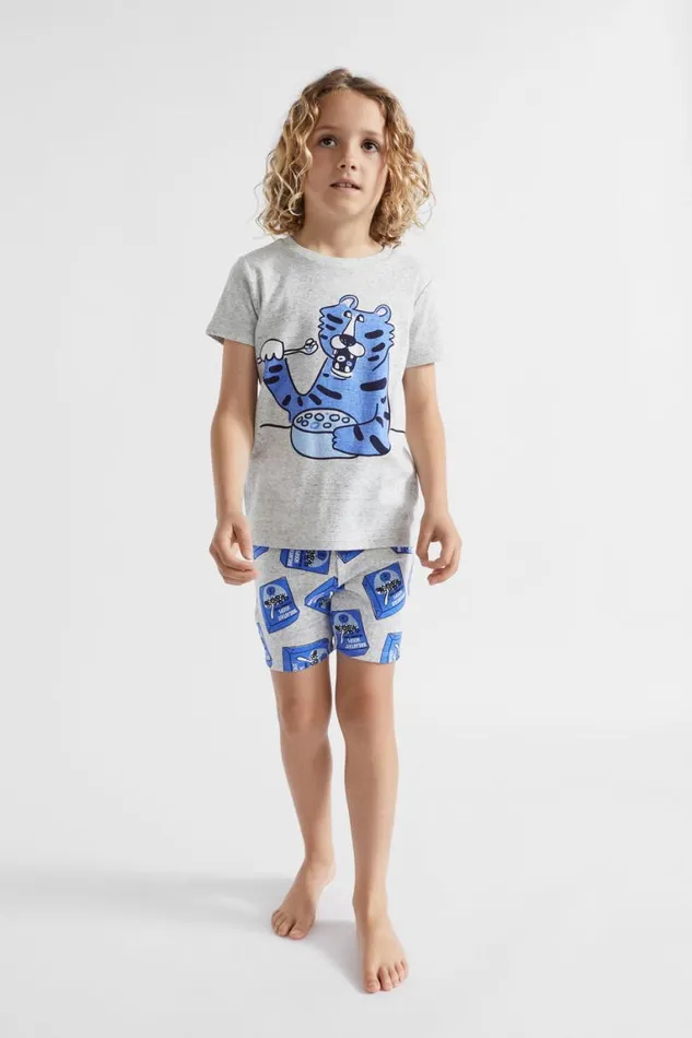Seed Heritage Pyjamas and Sleepwear Tiger Pyjama Cloudy Marle 8211 Boy