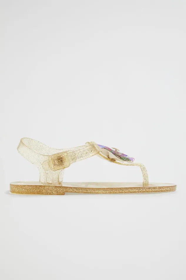 Seed Heritage Sandals and Slides Butterfly Tbar Jelly Gold 8211 Girl