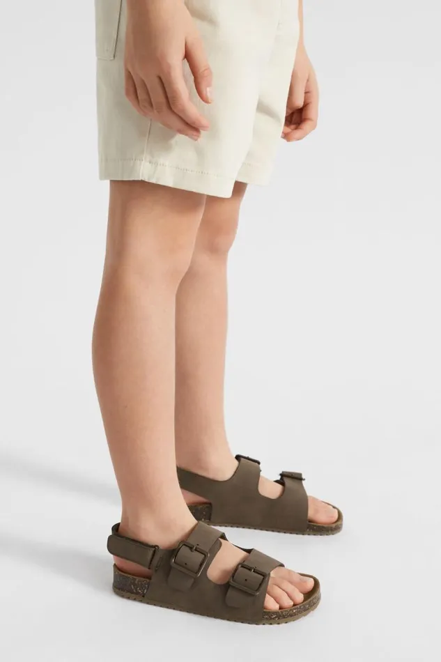 Seed Heritage Sandals and Slides Double Buckle Slide Stone 8211 Boy