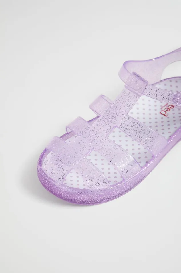 Seed Heritage Sandals and Slides Glitter Cage Jelly Sandal Lavender 8211 Girl