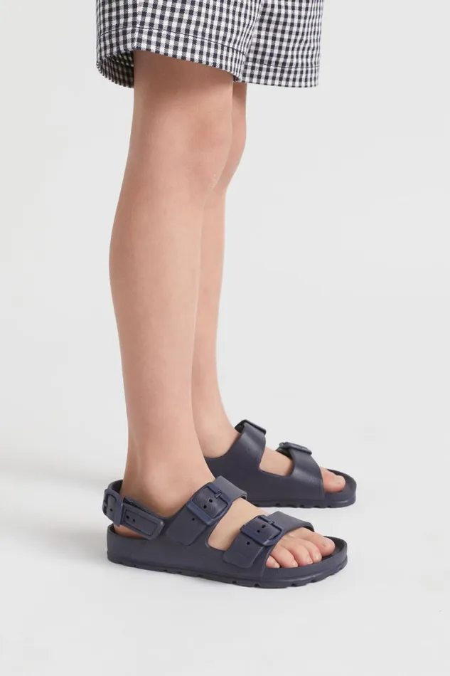 Seed Heritage Sandals and Slides Rubber Buckle Slide Navy 8211 Boy
