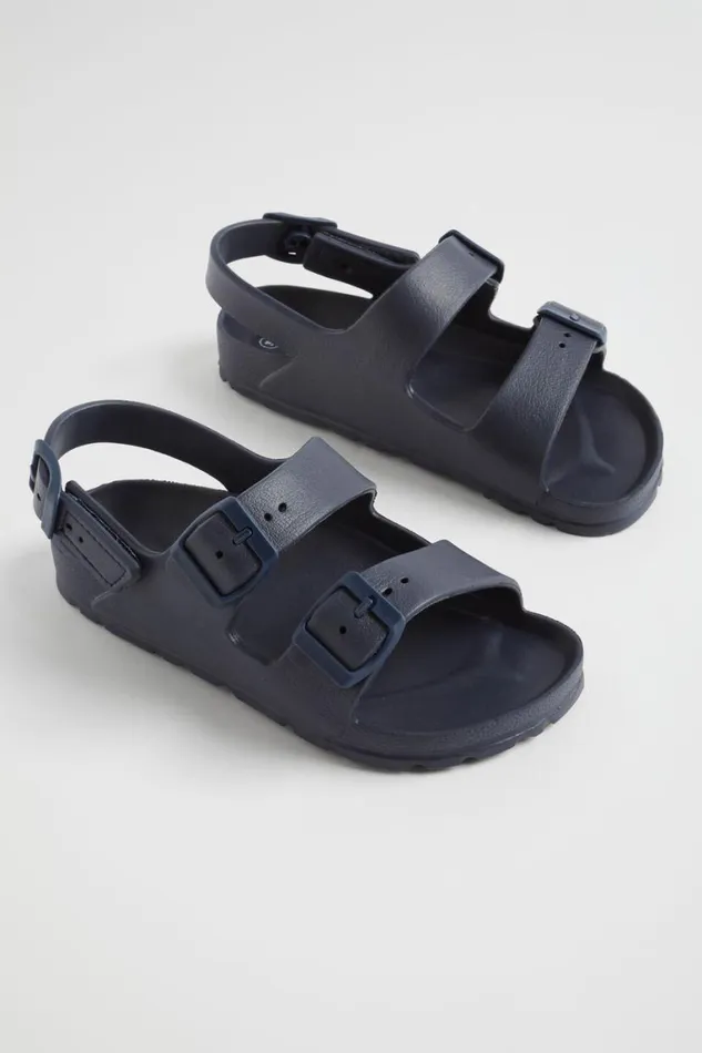 Seed Heritage Sandals and Slides Rubber Buckle Slide Navy 8211 Boy