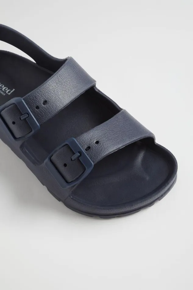 Seed Heritage Sandals and Slides Rubber Buckle Slide Navy 8211 Boy