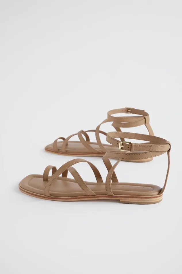 Seed Heritage Sandals and Thongs Addison Flat Sandal Caramel 8211 Woman