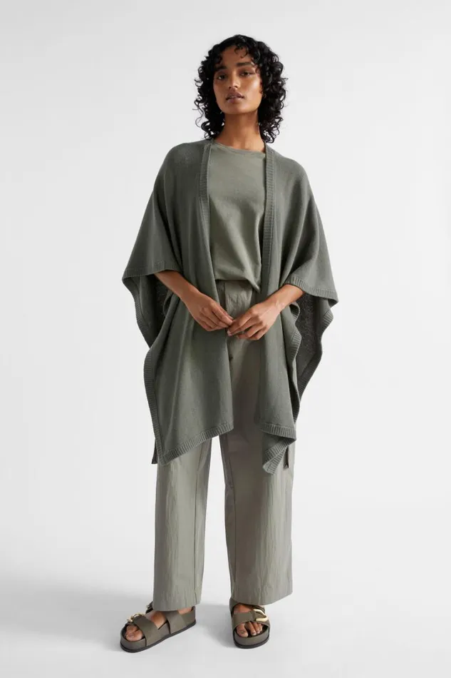 Seed Heritage Scarves and Kaftans Lightweight Rib Poncho Smokey Olive 8211 Woman Seed Heritage Scarves and Kaftans Lightweight Rib Poncho Smokey Olive 8211 Woman