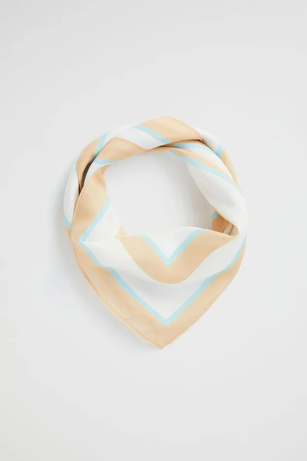 Seed Heritage Scarves and Kaftans Silk Print Square Scarf Soft Wheat 8211 Woman Seed Heritage Scarves and Kaftans Silk Print Square Scarf Soft Wheat 8211 Woman
