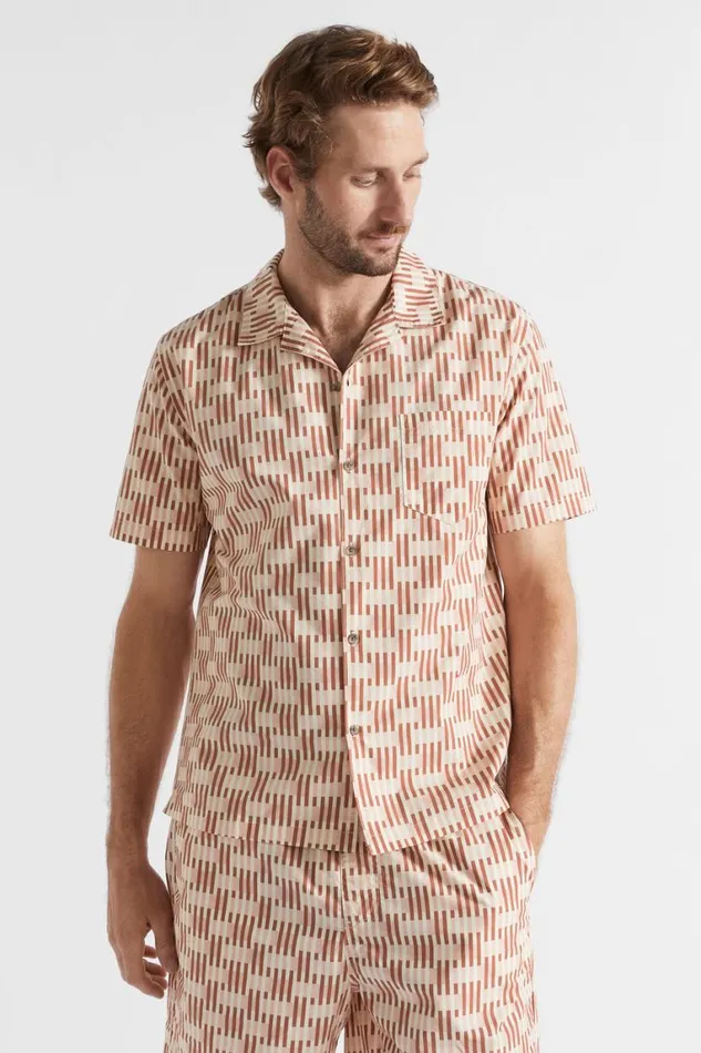 Seed Heritage Shirts Geo Check Resort Shirt Sierra Geo 8211 Man