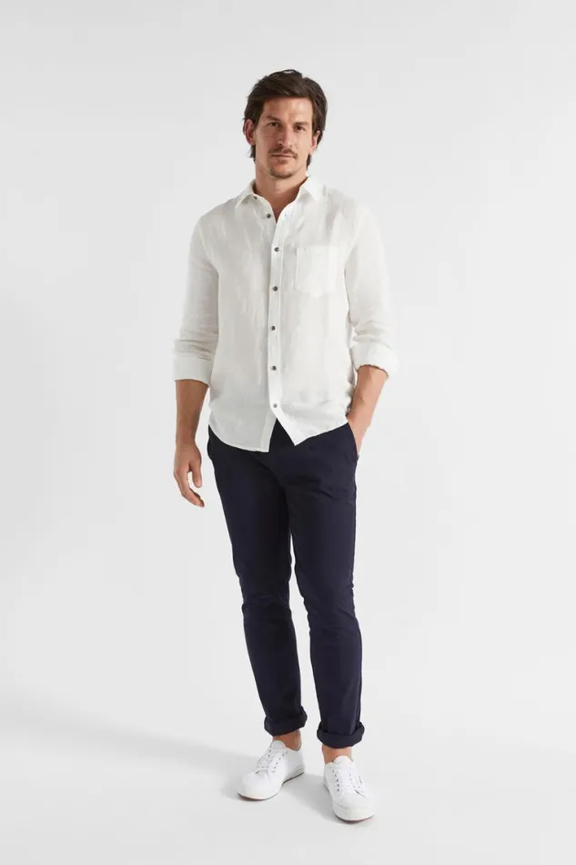 Seed Heritage Shirts Linen Shirt Vintage White 8211 Man